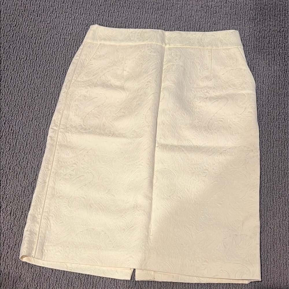 Yellow Banana Republic pencil skirt